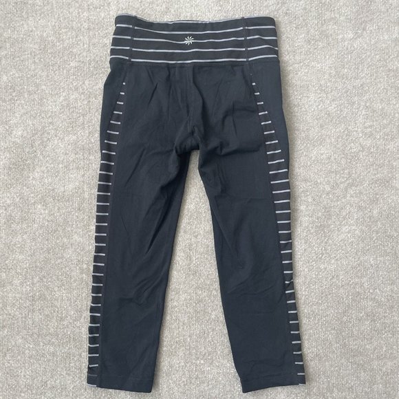 Athleta Leggings Womens XS Black Crop 3 Pair Lot Capri Yoga Pants Workout Active - Picture 13 of 13